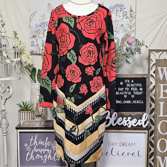 LuLaRoe | DEBBIE LONG SLEEVE DRESS - NWOT! - Picture 3 of 16